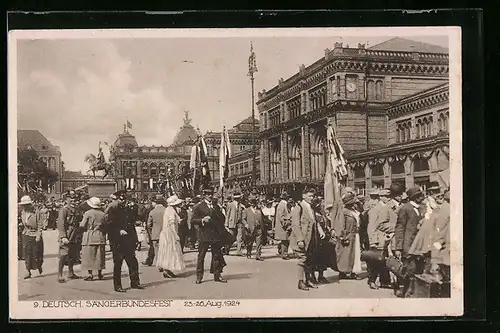 AK 9. Deutsch Sängerbundesfest 1924, Sängerfest