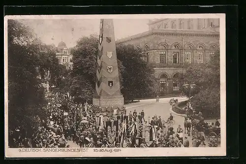 AK 9. Deutsch Sängerbundesfest 1924, Sängerfest