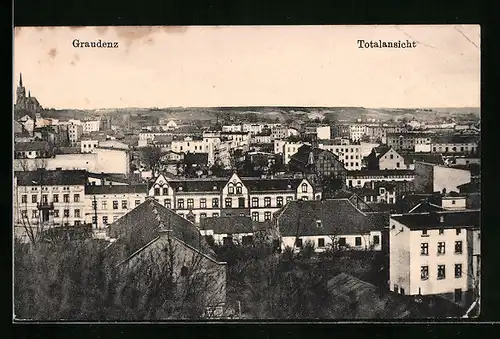 AK Graudenz, Totalansicht der Stadt