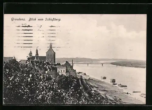 AK Graudenz, Blick vom Schlossberg