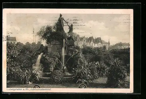AK Ludwigshafen a. Rh., Ansicht des Jubiläumsdenkmales