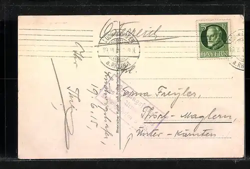 AK Ludwigshafen a. Rh., Ansicht des Jubiläumsdenkmales