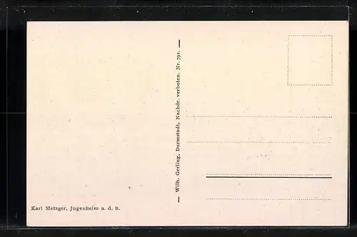 AK Jugenheim a. d. Bergstr., Blick auf den Ort