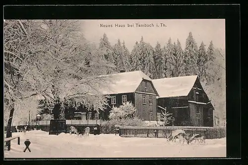 AK Tambach i. Th., Neues Haus im Winter