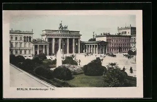 AK Berlin, Blick zum Brandenburger Tor