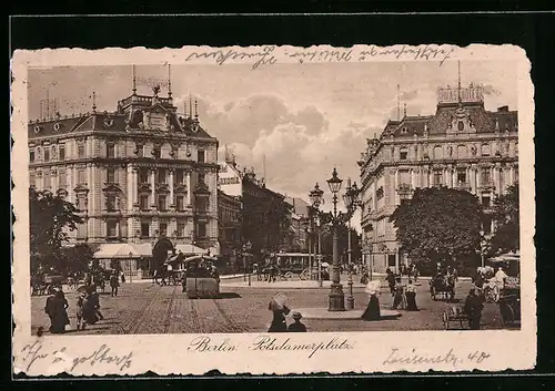 AK Berlin, Potsdamerplatz mit Strassenbahn