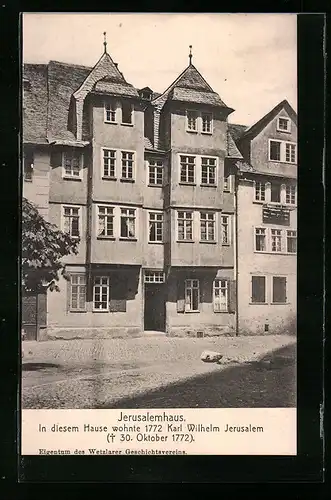 AK Wetzlar, Jerusalemhaus im Sonnenschein