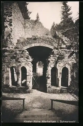 AK Allerheiligen i. Schwarzwald, Kloster-Ruine Allerheilgen