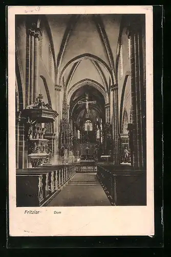 AK Fritzlar, Innenansicht vom Dom