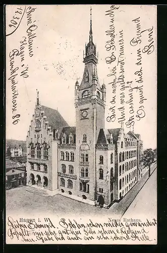AK Hagen i. W., Neues Rathaus