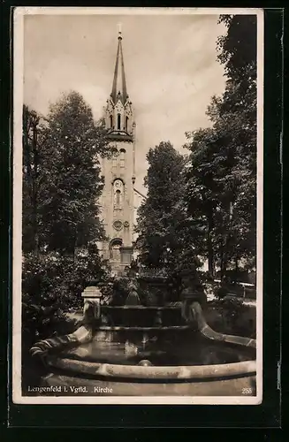 AK Lengenfeld i. Vgtld., Blick zur Kirche