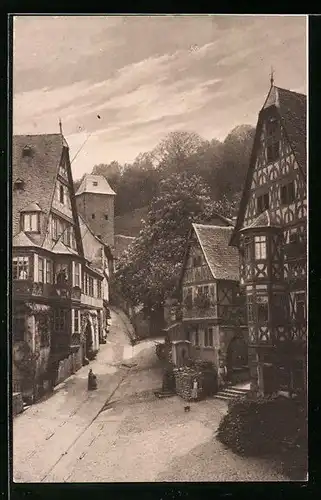 AK Miltenberg a. M., Altdeutsche Häuser mit dem Schnatterloch