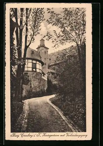 AK Cronberg i. T., Burg, Zwingerturm mit Verbindungsgang