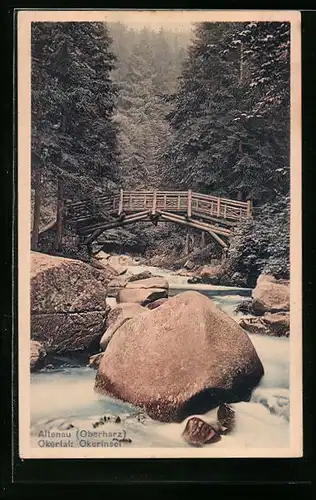 AK Altenau /Oberharz, Okerinsel im Okertal