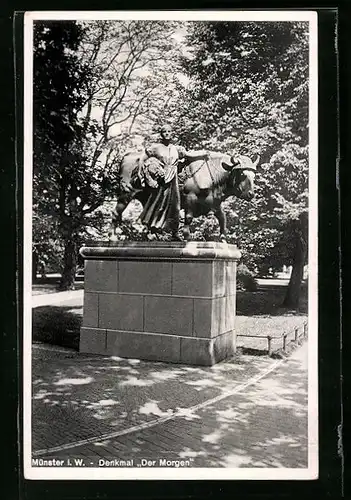 AK Münster i. W., Denkmal Der Morgen