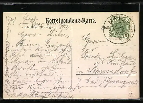 Künstler-AK Meran, Ansicht vom Palast Hotel