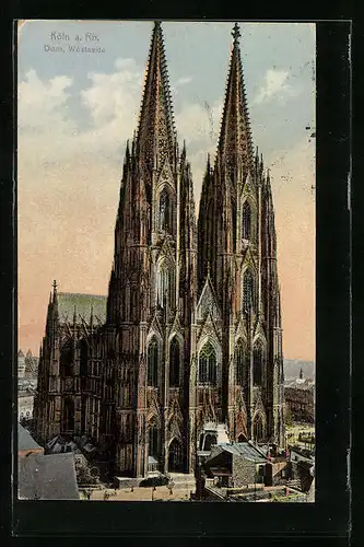AK Köln a. Rh., Dom, Westseite