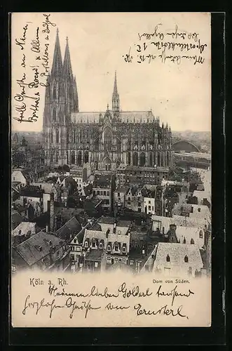 AK Köln, Der Dom von Süden