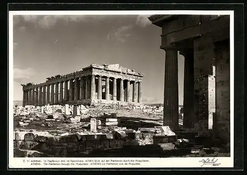 AK Athen, Blick auf den Parthenon