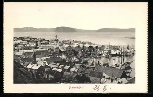 AK Hammerfest, Ansicht vom Hafen