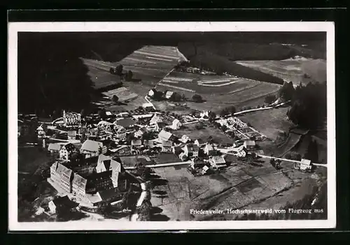 AK Friedenweiler, Fliegeraufnahme mit Hochschwarzwald