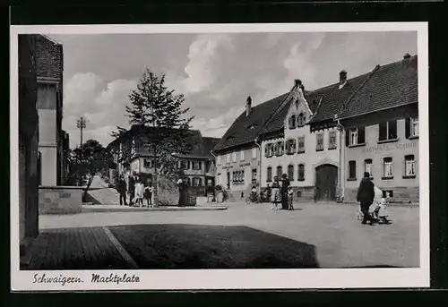 AK Schwaigern, Marktplatz mit Gasthaus zur Sonne