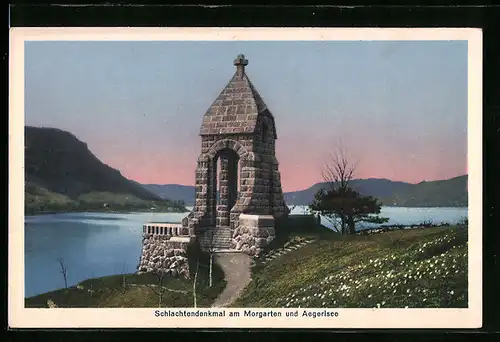 AK Morgarten, Schlachtdenkmal am Aegerisee