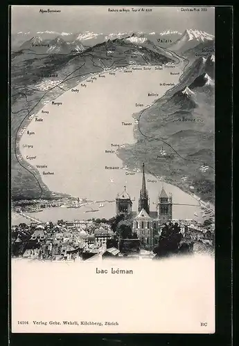 AK Genf, Lac Leman und Umgebung