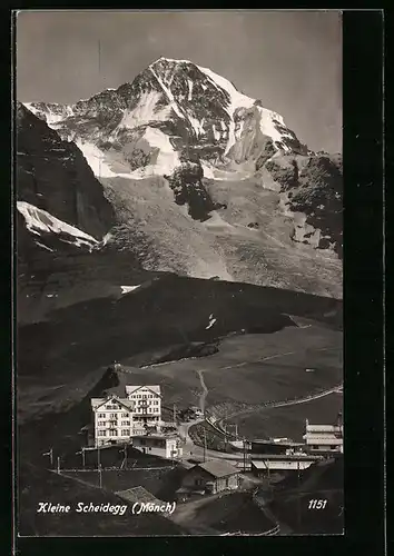 AK Kleine Scheidegg, Ortsansicht mit dem Mönch