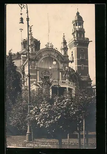 AK Zürich, Tonhalle, Vorderansicht