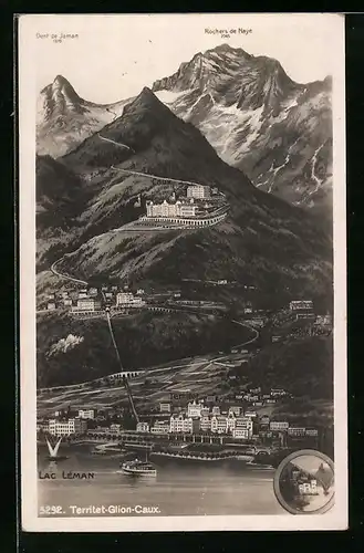 AK Caux, Lac Leman mit Territet, Glion
