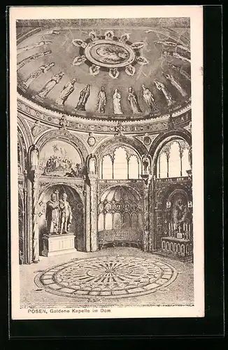 AK Posen, Goldene Kapelle im Dom