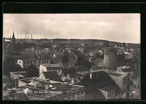 AK Sommerfeld /Ff./O., Südwestlicher Teil aus der Vogelschau