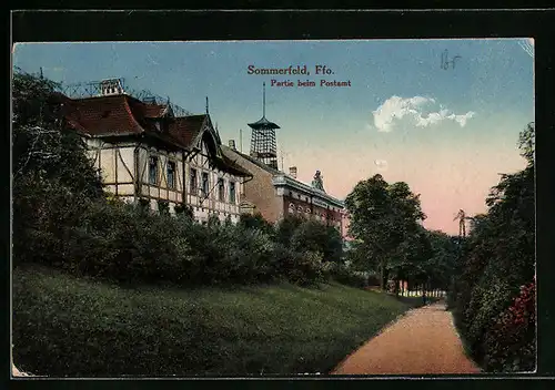 AK Sommerfeld Ffo., Partie beim Postamt