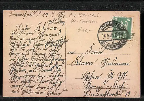 AK Sommerfeld Ffo., Partie beim Postamt