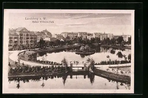 AK Landsberg a. W., Kaiser Wilhelm-Park