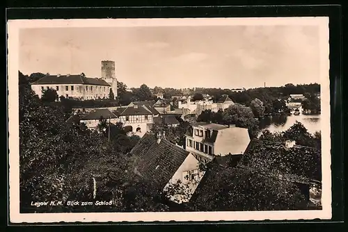 AK Lagow N.M., Blick zum Schloss