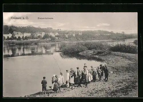 AK Crossen a. O., Bismarckstrasse