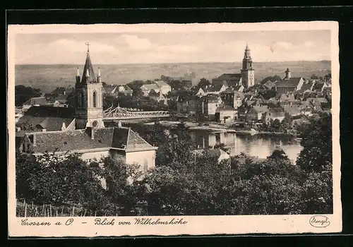 AK Crossen a. O., Blick von Wilhelmshöhe