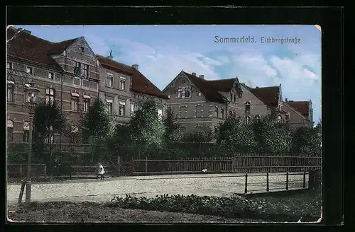 AK Sommerfeld, Blick auf Wohnhäuser in der Eichbergstrasse