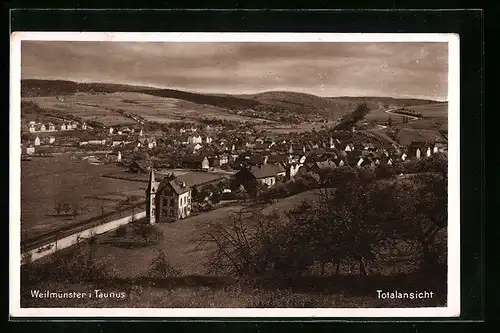 AK Weilmünster i. Taunus, Totalansicht des Ortes