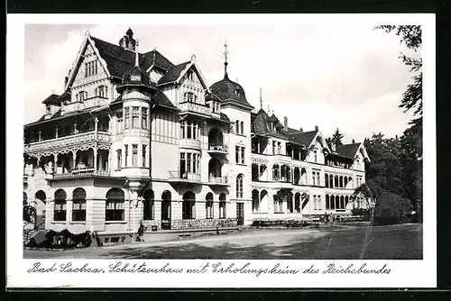 AK Bad Sachsa, Schützenhaus mit Erholungsheim des Reichsbundes