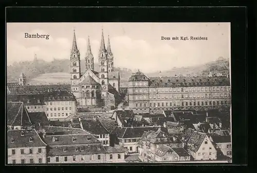 AK Bamberg, Dom mit Kgl. Residenz