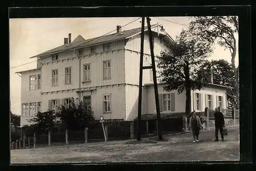 AK Heringsdorf, Strassenpartie am Kinderferienlager