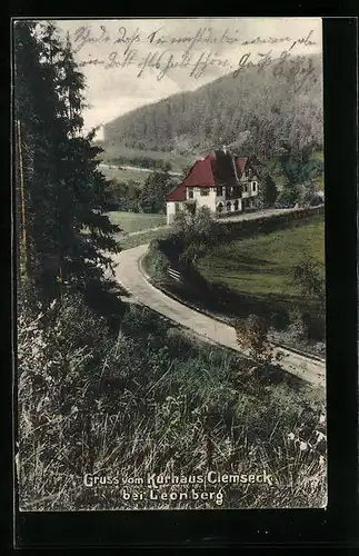 AK Leonberg, Kurhaus Glemseck mit Umgebung