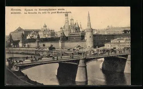 AK Moscou, Le Kremlin du coté du pont Moskworetzk