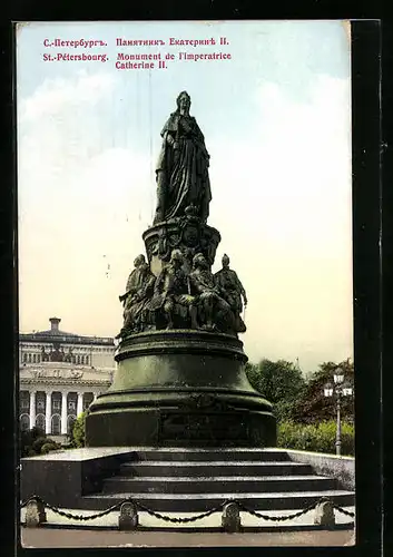 AK St.-Pétersbourg, Monument de l`imperatrice Catherine II.