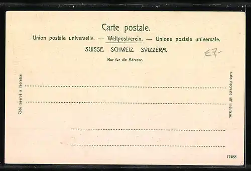 AK Goeschenen, Gotthardbahn und Blick auf den Ort