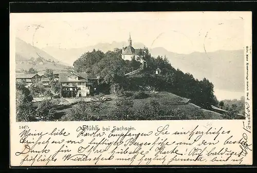 AK Flühli bei Sachseln, Blick auf den Ort mit Kirche