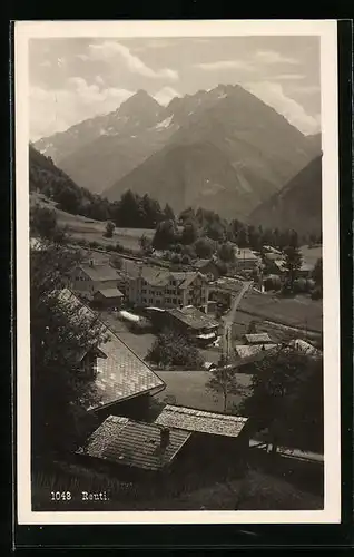 AK Reuti, Blick auf den Ort und die Berge